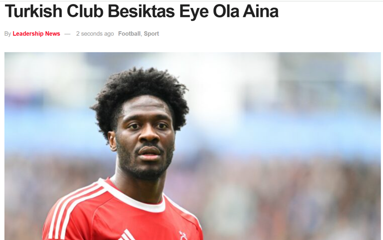 Ola, Besiktas tarafından Ola Beşiktaş Değil -Bar Ham: Galatasaray Transferler Listesindeydi